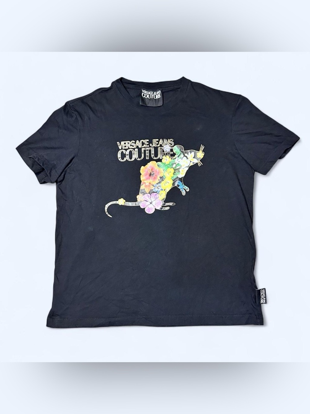 Versace Black Floral Graphic Tee!